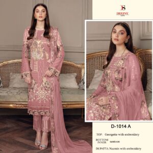 Deepsy D 1014 Georgette Embroidery Work Pakistani Suits Collection