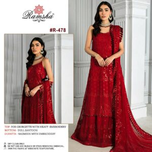 Ramsha R 478 Wedding Wear Pakistani Suits Wholesaler