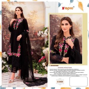 FEPIC ROSEMEEN C 5406 GEORGETTE EMBROIDERY PAKISTANI SUITS WHOLESALE