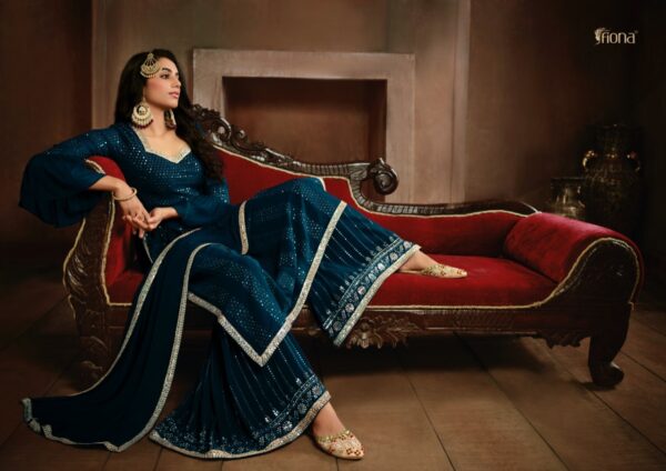 FIONA NYRA GEORGETTE EMBROIDERED SALWAR SUITS WHOLESALE