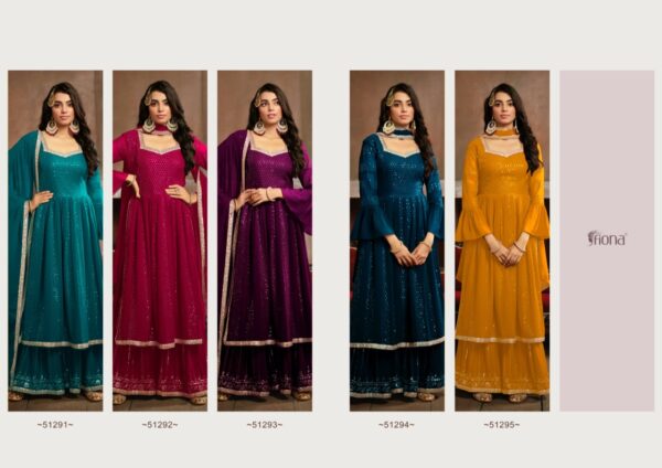 FIONA NYRA GEORGETTE EMBROIDERED SALWAR SUITS WHOLESALE