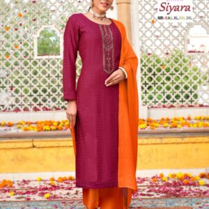 Poonam Designer Siyara Fancy Kurti With Bottom And Dupatta