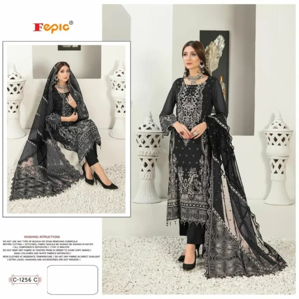 Fepic Rosemeen C 1256 Georgette Embroidery Pakistani Suits
