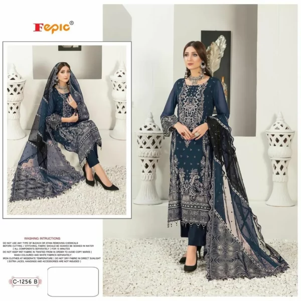 Fepic Rosemeen C 1256 Georgette Embroidery Pakistani Suits