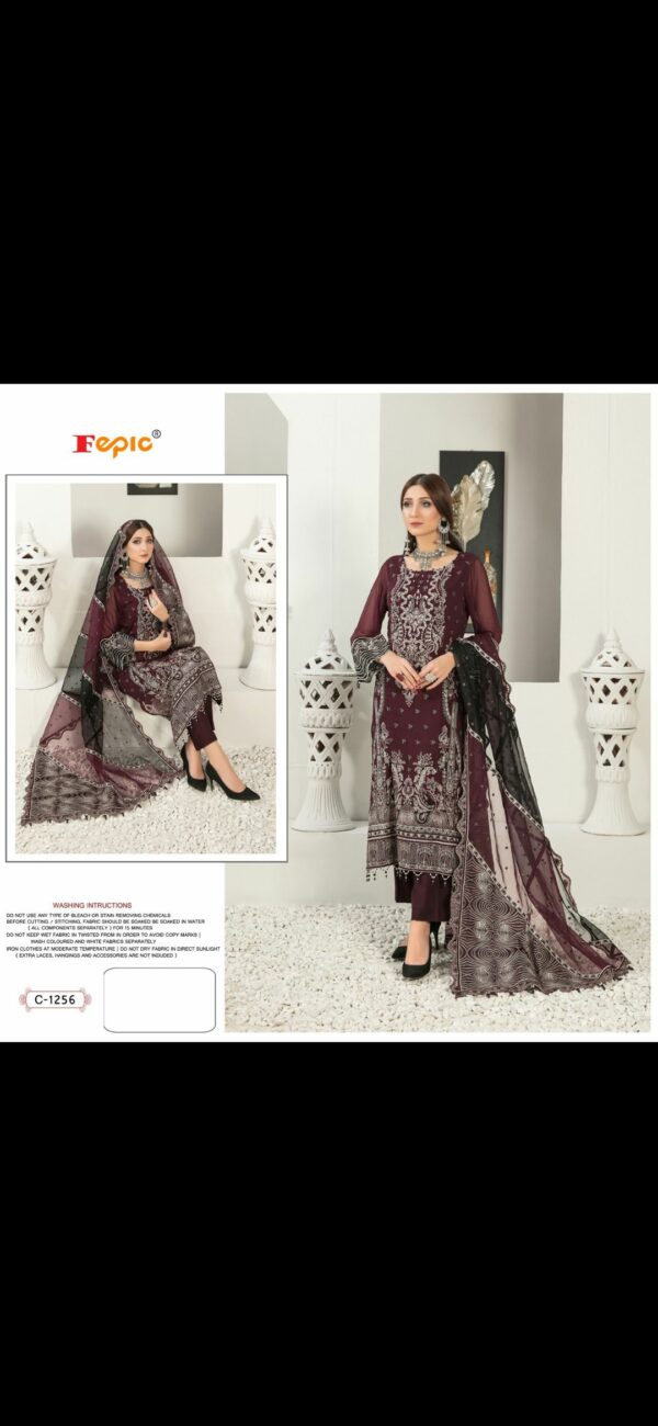 Fepic Rosemeen C 1256 Georgette Embroidery Pakistani Suits