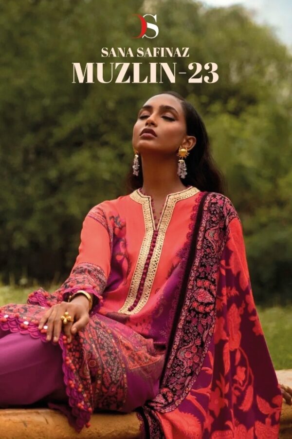 DEEPSY SUITS SANA SAFINAZ MUZLIN 23  PAKISTANI SUITS CATALOG