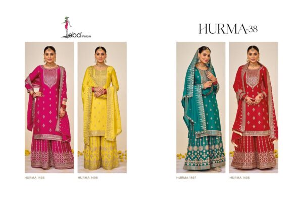 EBA HURMA VOL 38 DESIGNER EMBROIDERED SUITS KARWA CHOUTH