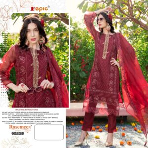 FEPIC C 1543 ROSEMEEN PAKISTANI SUITS WHOLESALER SURAT