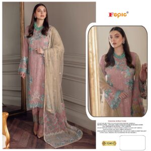FEPIC ROSEMEEN C 5240 GEORGETTE EMBROIDERY PAKISTANI SUITS