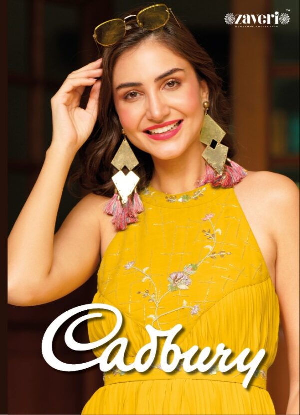 Zaveri Cadbury Beautiful Georgette Gowns Gowns.