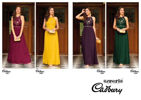 Zaveri Cadbury Beautiful Georgette Gowns Gowns.
