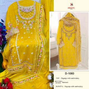 Deepsy D 1060 Organza Pakistani Suits Wholesaler