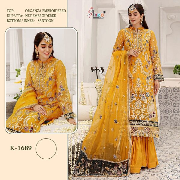 Shree Fab K 1689 Organza Pakistani Suits Wholesale