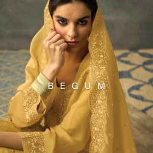 KIMORA BEGUM PURE ORGANZA EMBROIDERY SUITS WHOLESALER