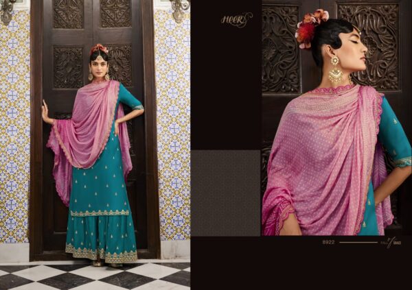 HEER NOHREEN SHARARA BANDHANI SALWAR SUITS BY KIMORA