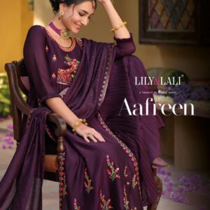 Lily & Lali Aafreen Fancy Work Kurti With Bottom And Dupatta Wholesaler