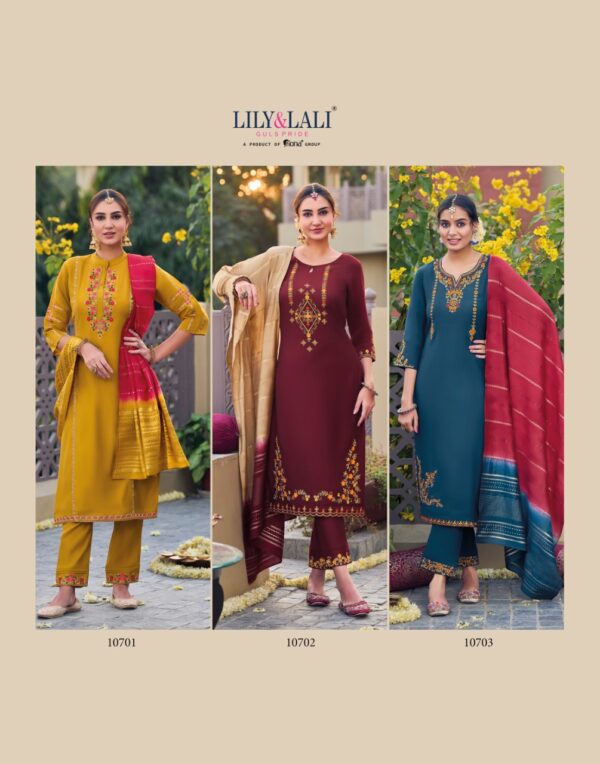 LILY & LALI GULNAAZ KURTI PANT WITH DUPATTA EXCLUSIVE COLLECTION 2023