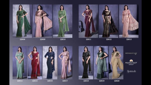 MAHOTSAV MOHMANTHAN ROYAL ALANNAH DESIGNER SAREE WHOLESALE