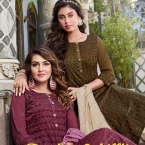 MANAS FAB BOMBAY SCHIFFLI VOL 2 KURTI PANT WITH DUPATTA