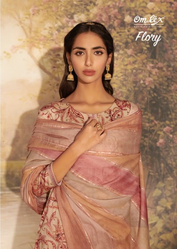 OM TEX FLORY COTTON SATIN DIGITAL PRINTED SUITS