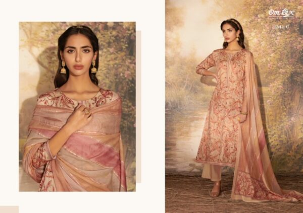 OM TEX FLORY COTTON SATIN DIGITAL PRINTED SUITS