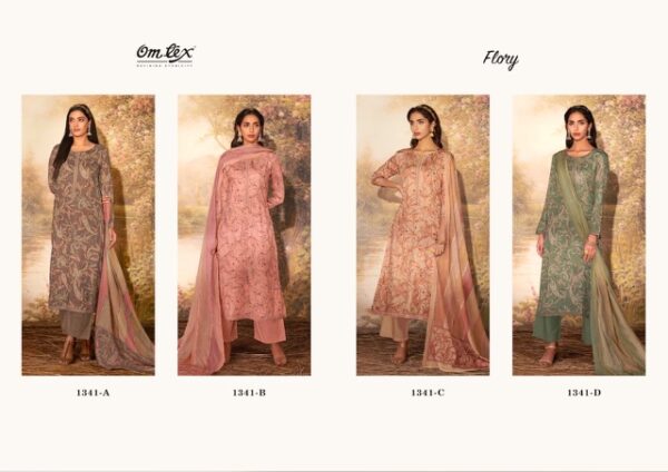 OM TEX FLORY COTTON SATIN DIGITAL PRINTED SUITS