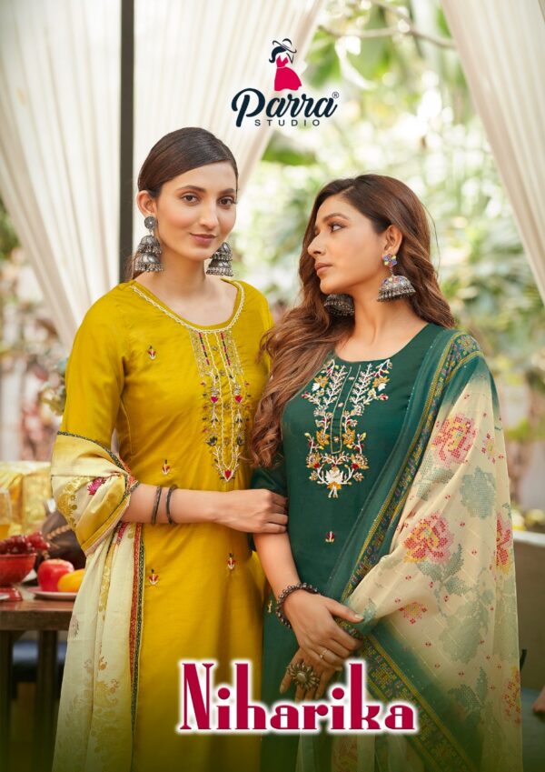 PARRA STUDIO NIHARIKA KURTI PANT DUPATTA LATEST CATALOGUE