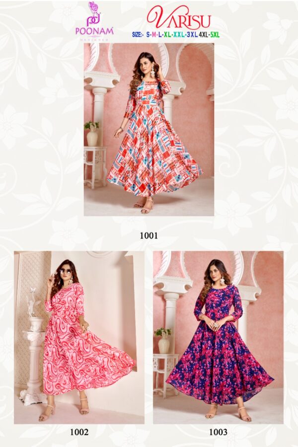 POONAM DESIGNER VARISU GEORGETTE PRINTED GOWNS
