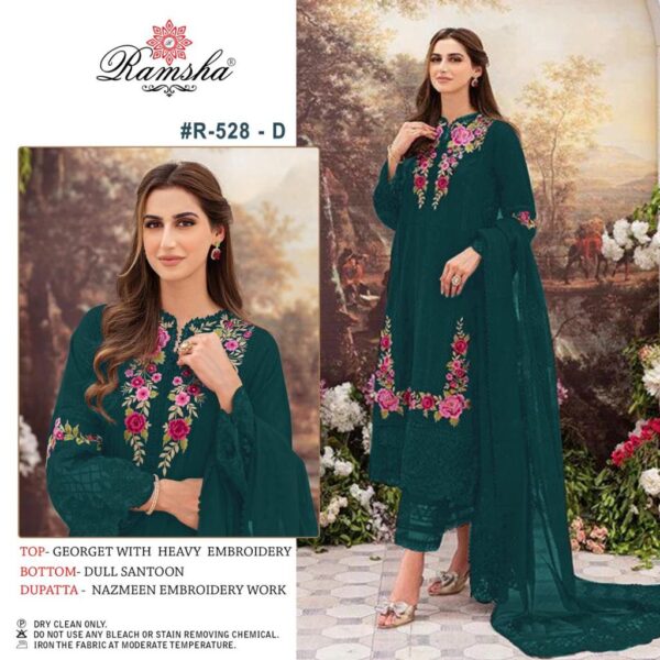 RAMSHA FASHION R 528 D PAKISTANI SUIT MANUFACTURER