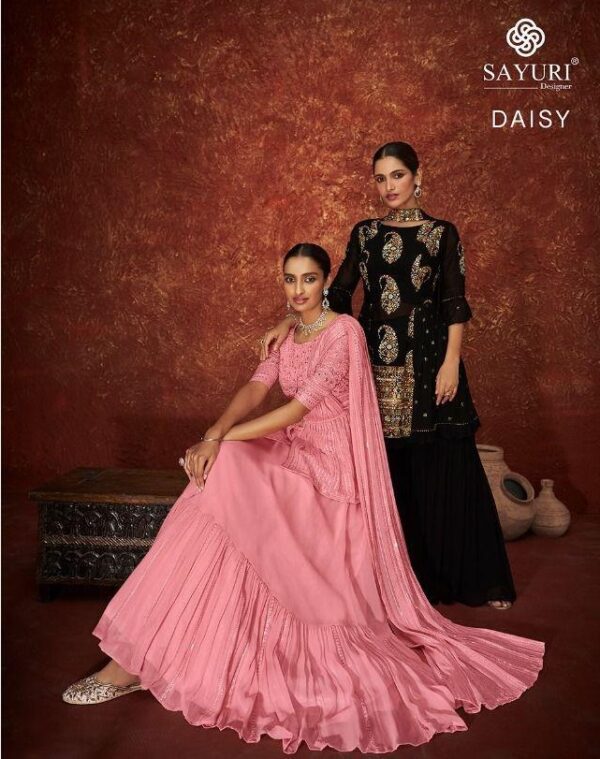 SAYURI DESIGNER DAISY GEORGETTE SUITS LATEST CATALOG