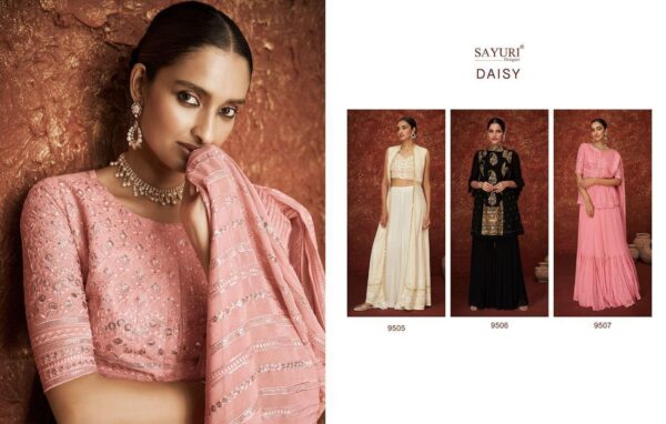 SAYURI DESIGNER DAISY GEORGETTE SUITS LATEST CATALOG