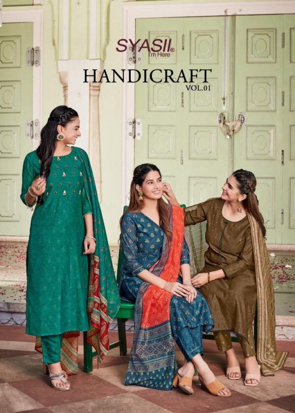 SYASII HANDICRAFT VOL 1 KURTI PANT WITH DUPATTA
