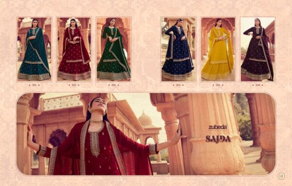 ZUBEDA SAJDA GEORGETTE SUITS WHOLESALE