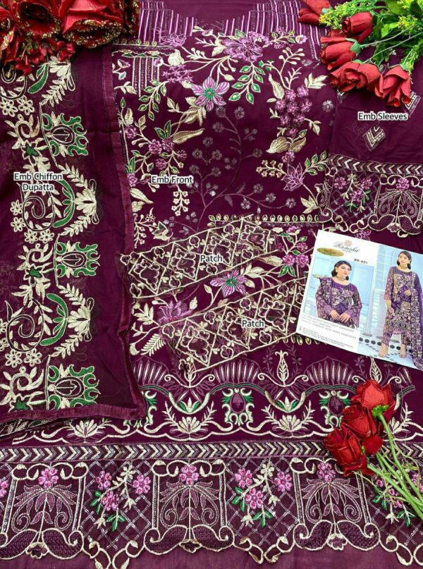 RAMSHA R 451 GEORGETTE PAKISTANI SUITS 2023