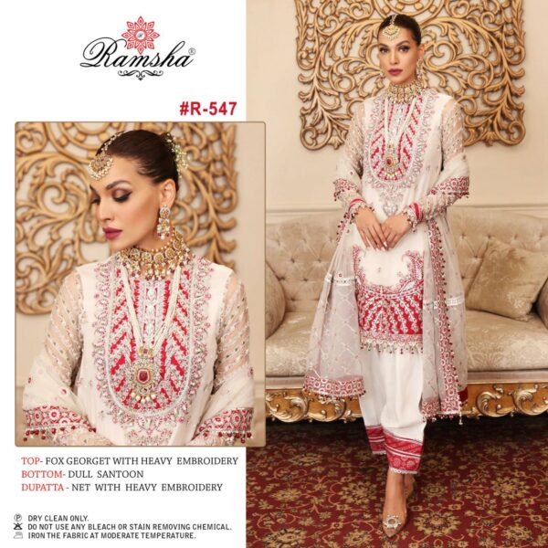 RAMSHA R 547 GEORGETTE PAKISTANI SUITS SUPPLIER SURAT