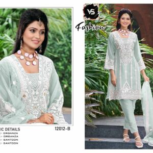 VS FASHION 12012 B ORGANZA PAKISTANI SALWAR KAMEEZ SURAT