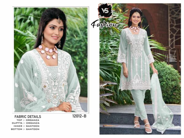 VS FASHION 12012 B ORGANZA PAKISTANI SALWAR KAMEEZ SURAT