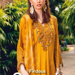 DEEPSY FIRDOUS QUEENS COURT 3 COTTON EMBROIDERY SUITS