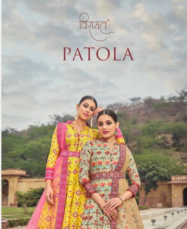 VIRASAT PATOLA DESIGNER GOWNS WITH DUPATTA
