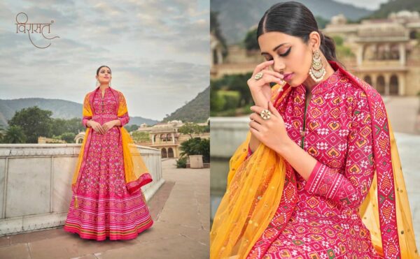 VIRASAT PATOLA DESIGNER GOWNS WITH DUPATTA