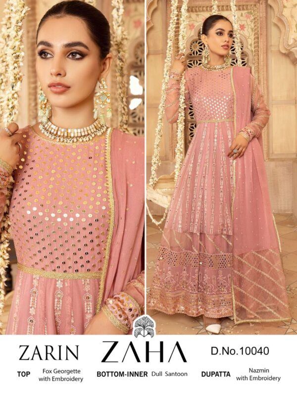 ZAHA ZARIN 10040 GEORGETTE FANCY PAKISTANI SALWAR KAMEEZ