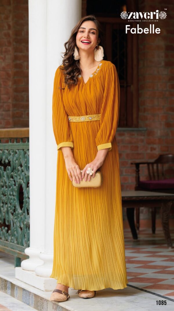ZAVERI FABELLE DESIGNER GEORGETTE GOWNS WHOLESALE SUPPLIER