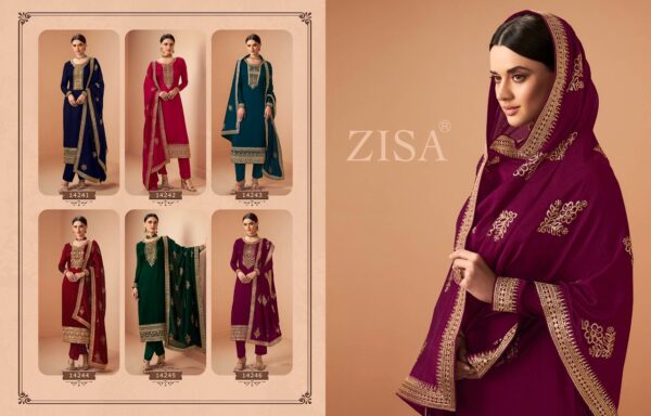 ZISA FIRDOSH BLOOMING SILK GEORGETTE SALWAR SUITS SURAT