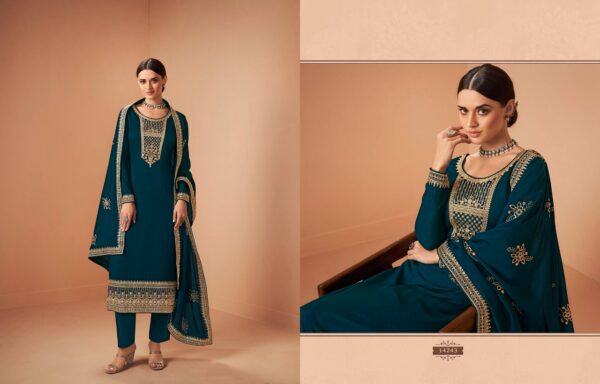 ZISA FIRDOSH BLOOMING SILK GEORGETTE SALWAR SUITS SURAT