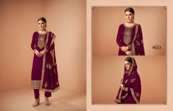 ZISA FIRDOSH BLOOMING SILK GEORGETTE SALWAR SUITS SURAT