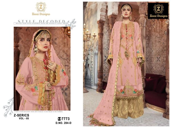 ZIAAZ DESIGNS Z SERIES VOL 5 ORGANZA HANDWORK PAKISTANI SUITS