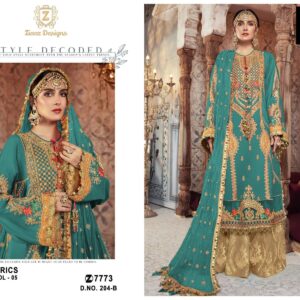 ZIAAZ DESIGNS Z SERIES VOL 5 ORGANZA HANDWORK PAKISTANI SUITS