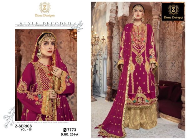ZIAAZ DESIGNS Z SERIES VOL 5 ORGANZA HANDWORK PAKISTANI SUITS