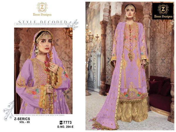 ZIAAZ DESIGNS Z SERIES VOL 5 ORGANZA HANDWORK PAKISTANI SUITS