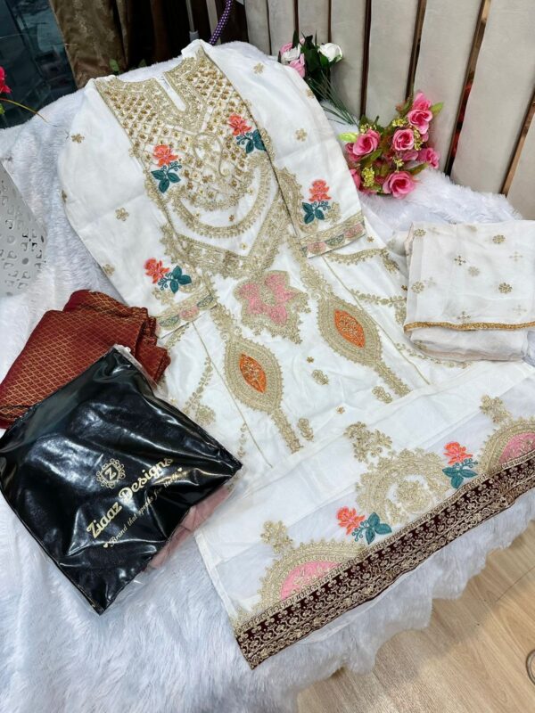 ZIAAZ DESIGNS Z SERIES VOL 5 ORGANZA HANDWORK PAKISTANI SUITS